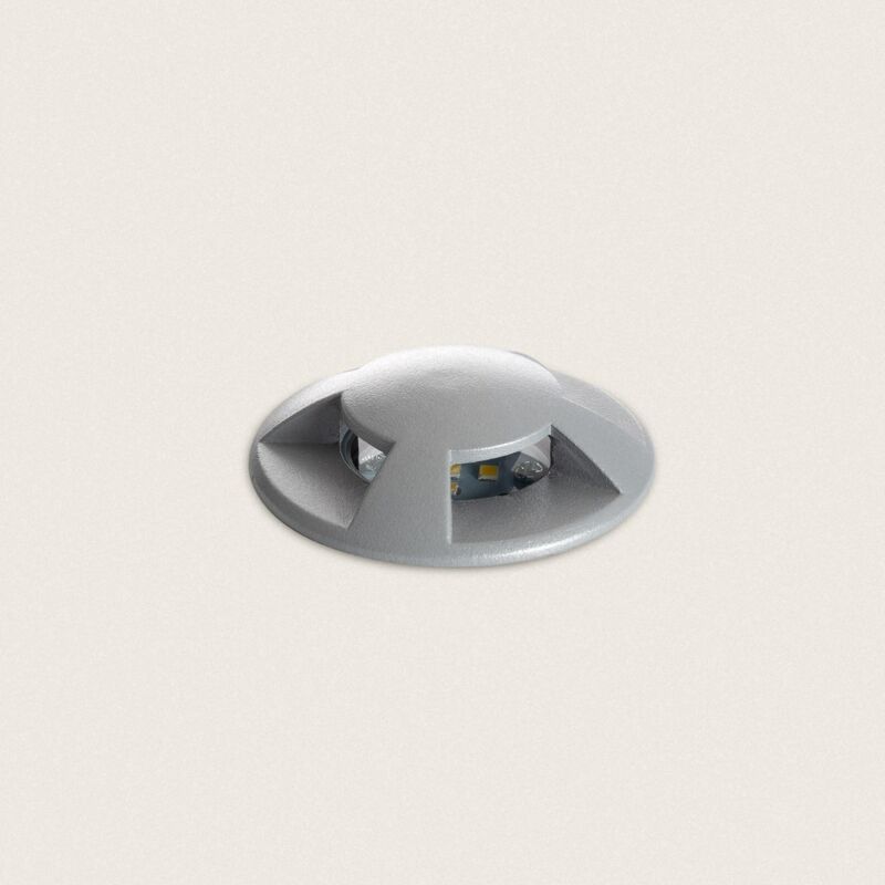 foto del prodotto segnapasso led incasso a terra per esterno 4l 24v dc loto grigio bianco caldo 2700k