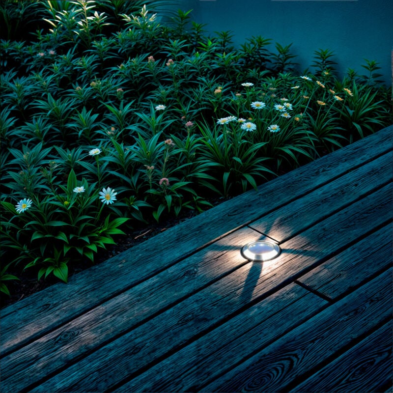 foto del prodotto segnapasso led incasso a terra per esterno 4l 24v dc loto grigio bianco naturale 4000k