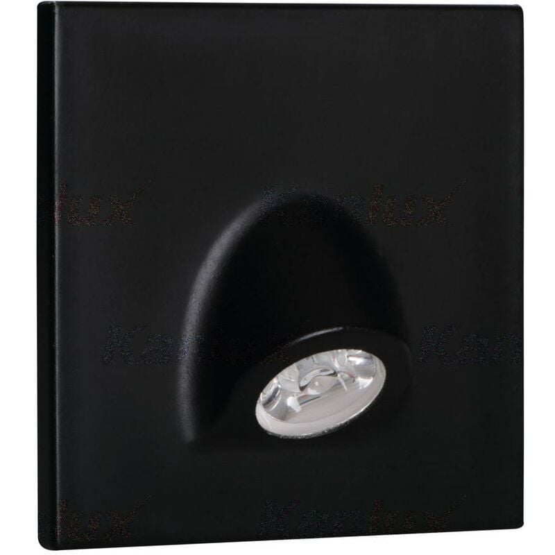 foto del prodotto segnapasso led mefis scale quadrato 0,70 watt nero foro 60 mm bianco naturale