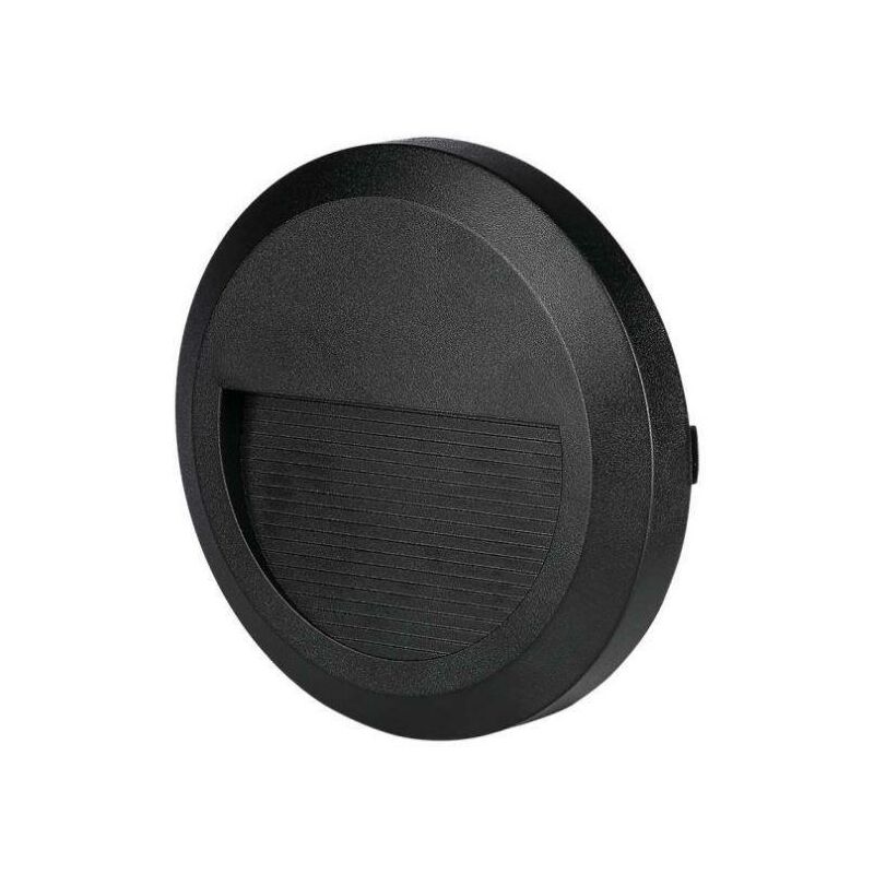 foto del prodotto segnapasso led v tac tondo 2w 3000k nero vt 1142 b n 1317 211317