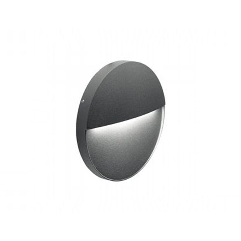 foto del prodotto segnapasso moderno geo round alluminio grafite 6w led 4000k