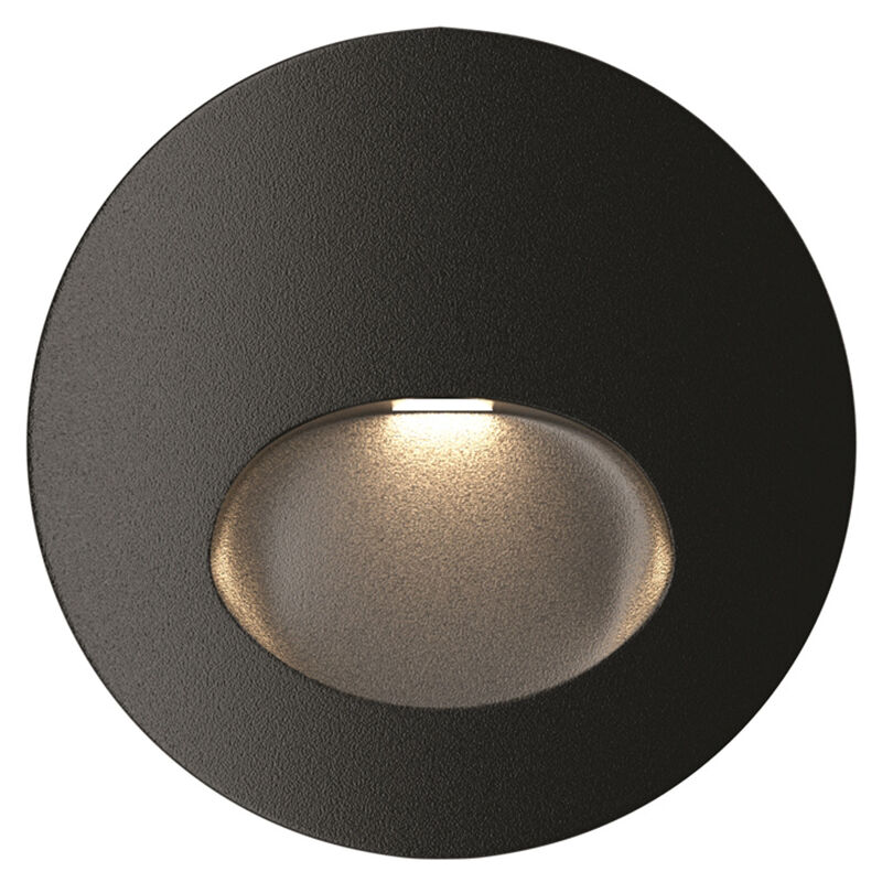 foto del prodotto segnapasso moderno per esterno alluminio nero luce led 3w ip54