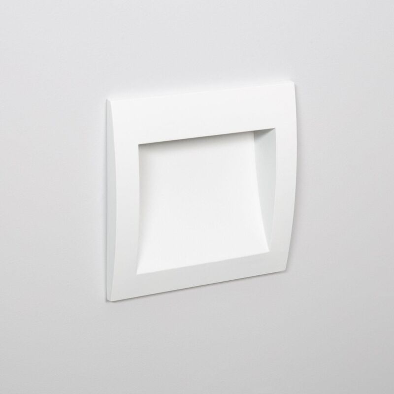 foto del prodotto segnapasso per esterno led 4w incasso parete quadrato bianco natt bianco caldo 2700k