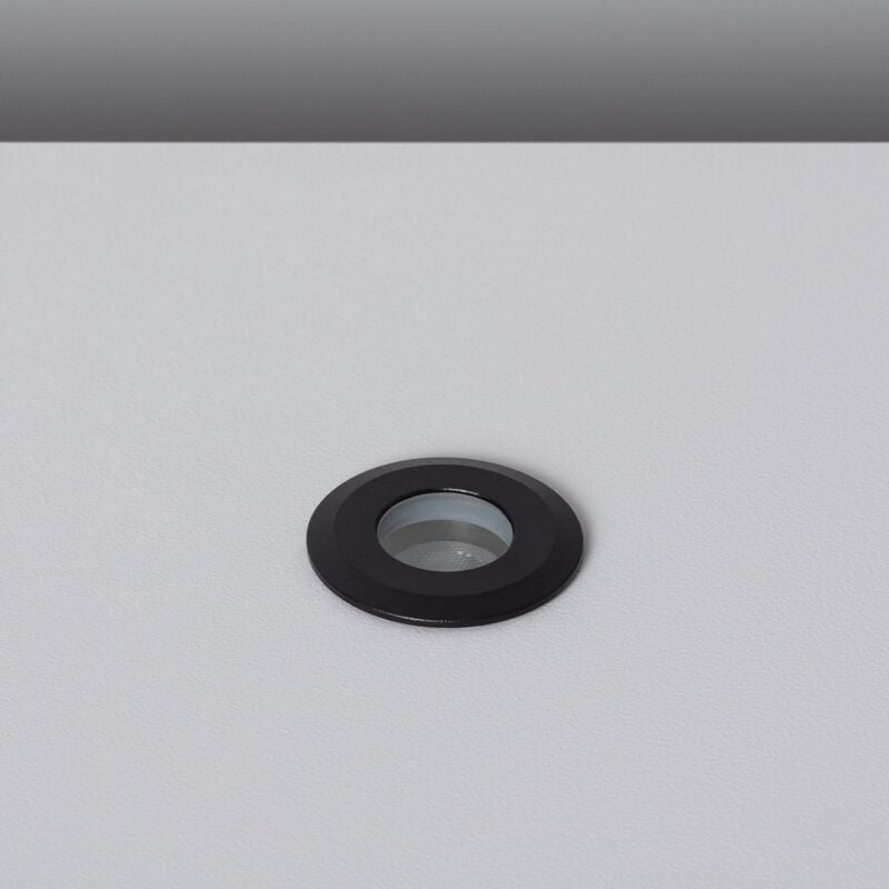 foto del prodotto segnapasso per esterno led incasso a terra 12v dc nero tiziano 2700k bianco caldo