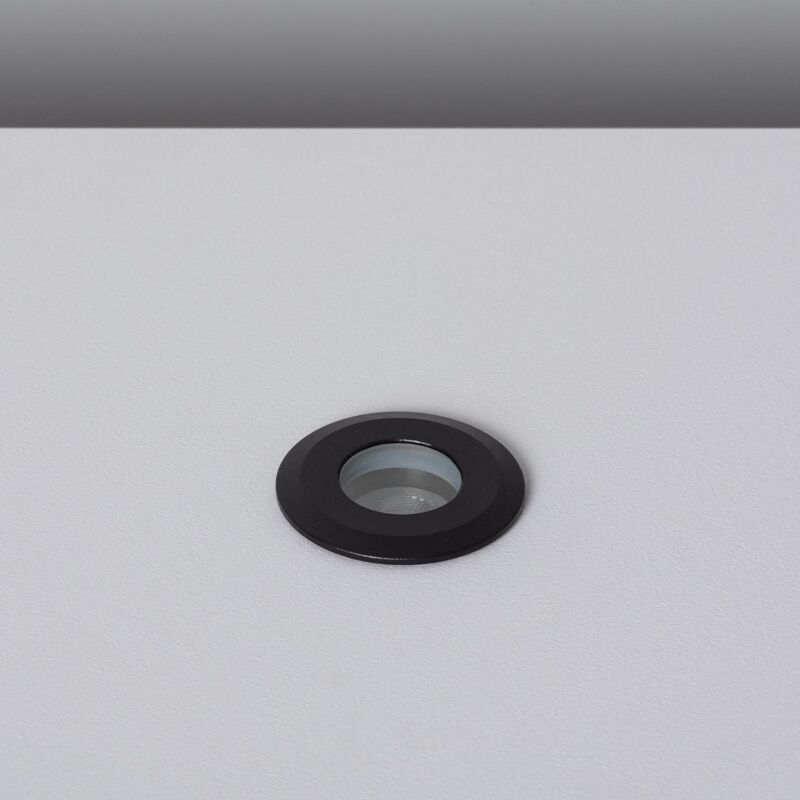 foto del prodotto segnapasso per esterno led incasso a terra 12v dc nero tiziano 4000k bianco naturale