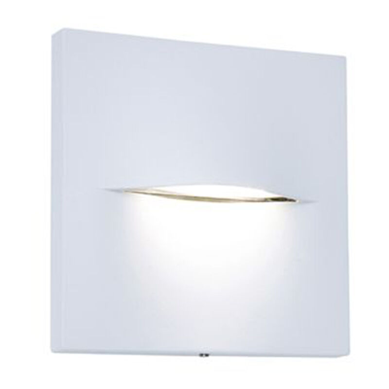 foto del prodotto segnapasso quadrato moderno open alluminio bianco 3w led 3000k