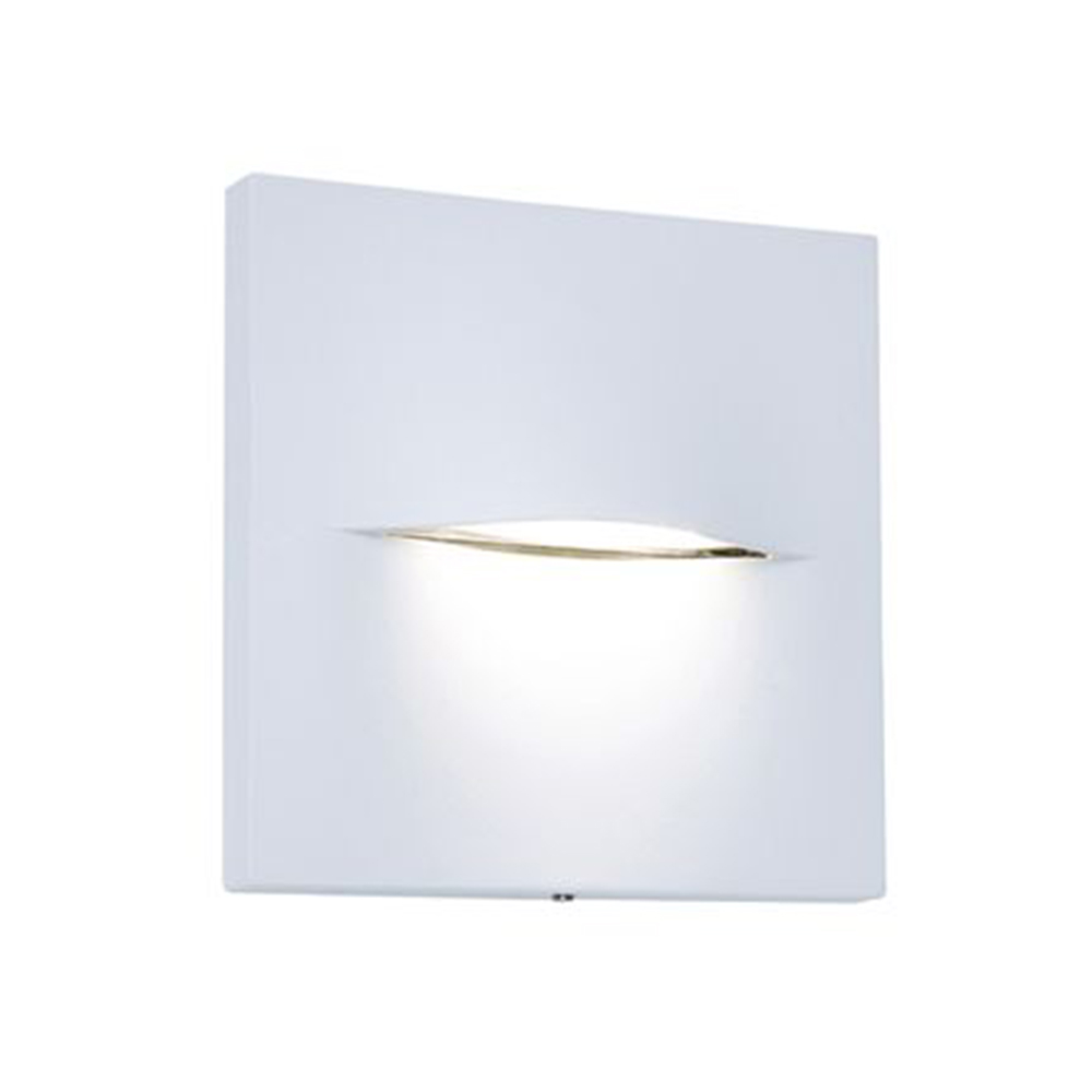 foto del prodotto segnapasso quadrato moderno open alluminio bianco 3w led 4000k