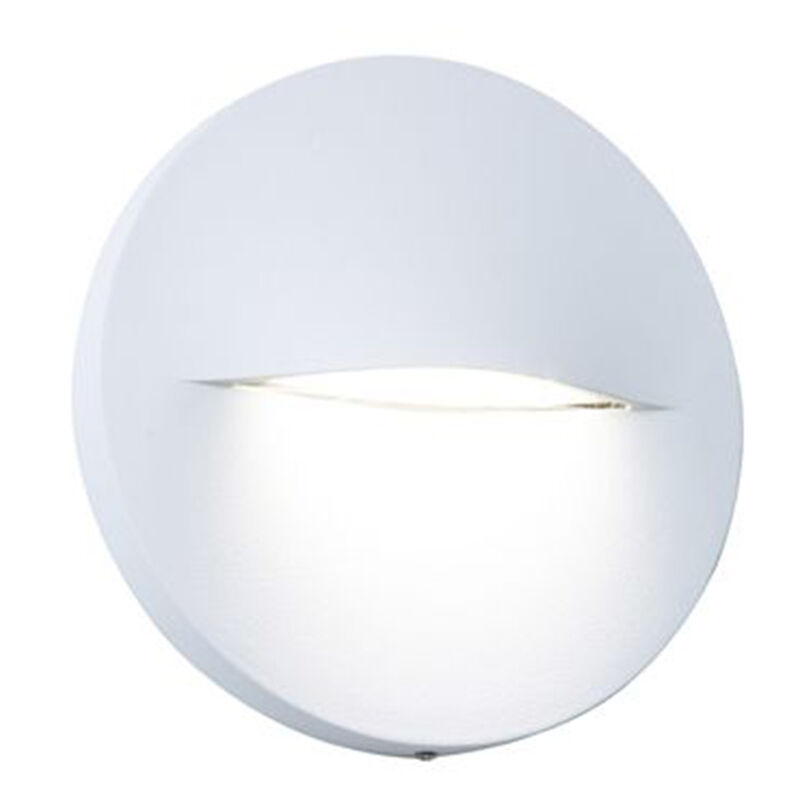 foto del prodotto segnapasso tondo moderno open alluminio bianco 3w led 3000k