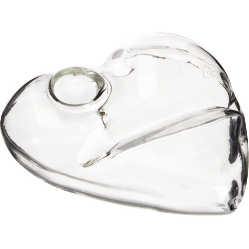 foto del prodotto segnaposto vaso realizzato in vetro a forma di cuore