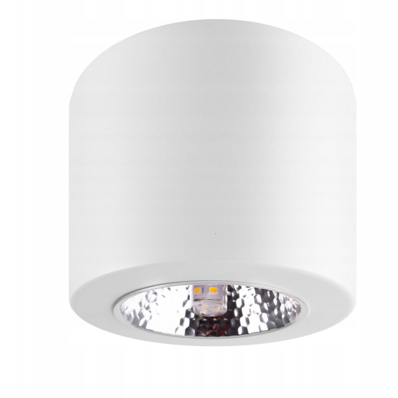 foto del prodotto sei spot a soffitto, tubo bianco opaco, riflettore g9