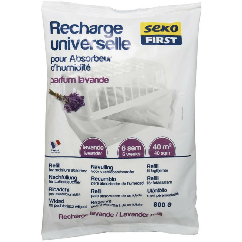 foto del prodotto seko ricarica alla lavanda per assorbiumidit first 800gr