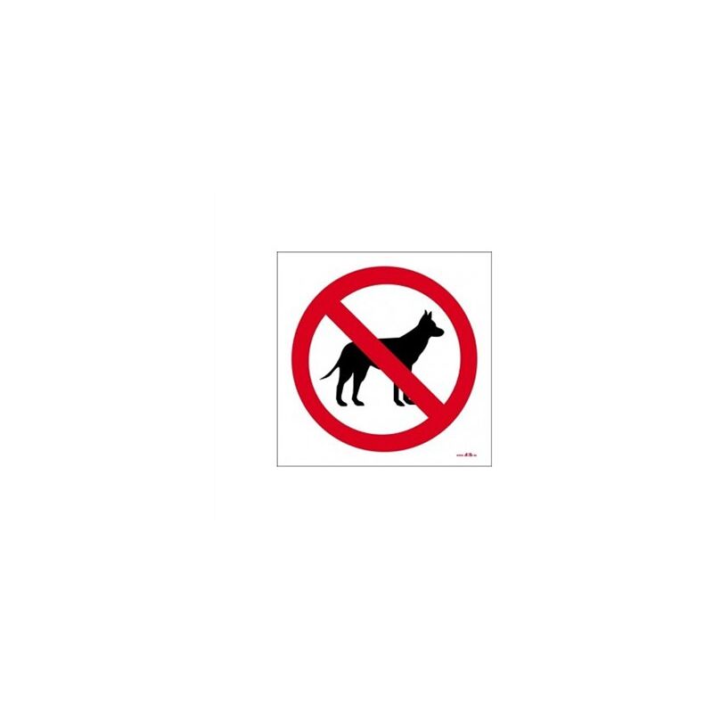 foto del prodotto sekureco segnale di adesione. vietato l ingresso ai cani 10x10cm rd46633