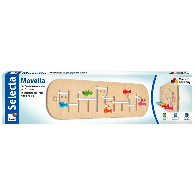 foto del prodotto selecta appendi abiti per bambini movella, in legno, 60007