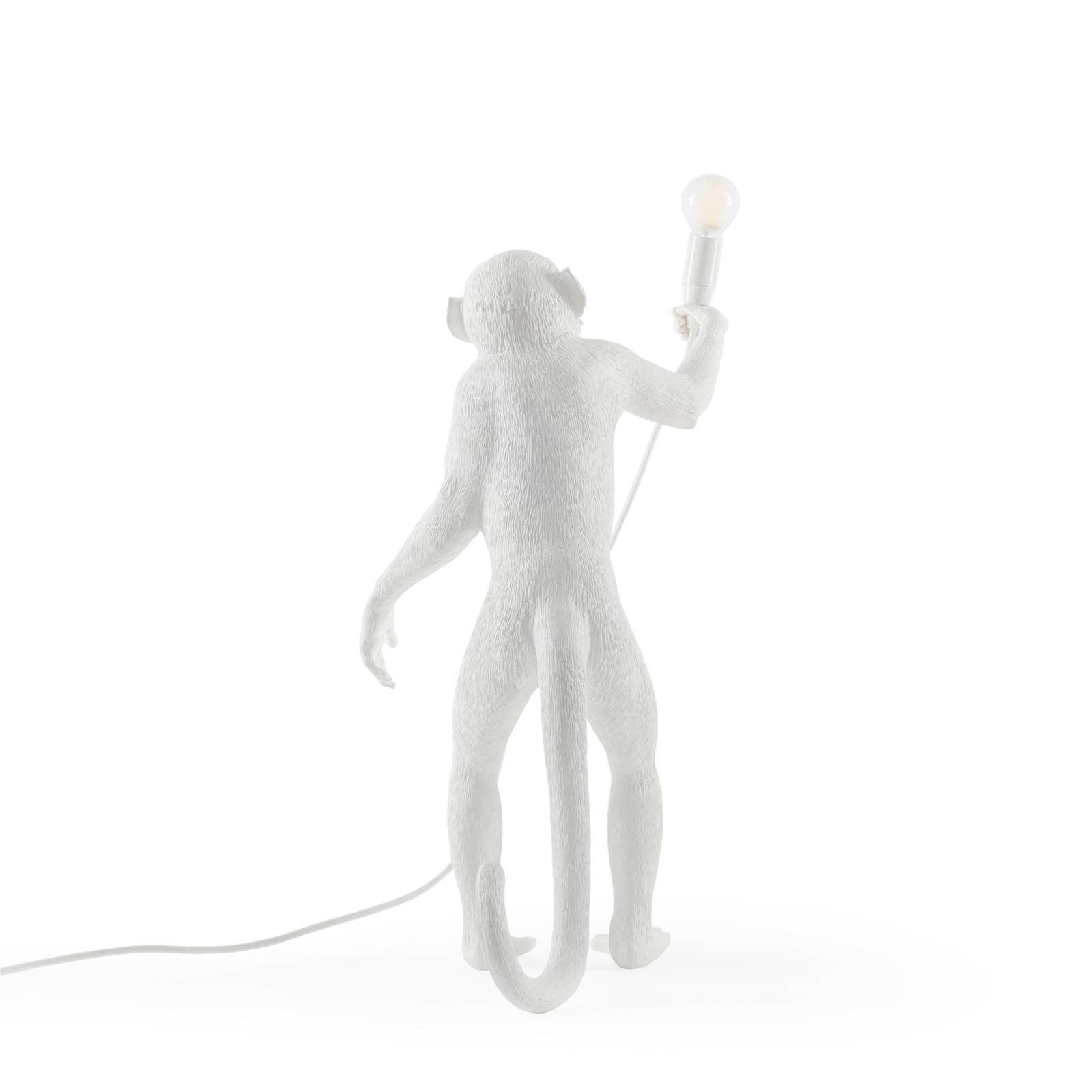 foto del prodotto seletti lampada led da tavolo monkey lamp bianco, in piedi