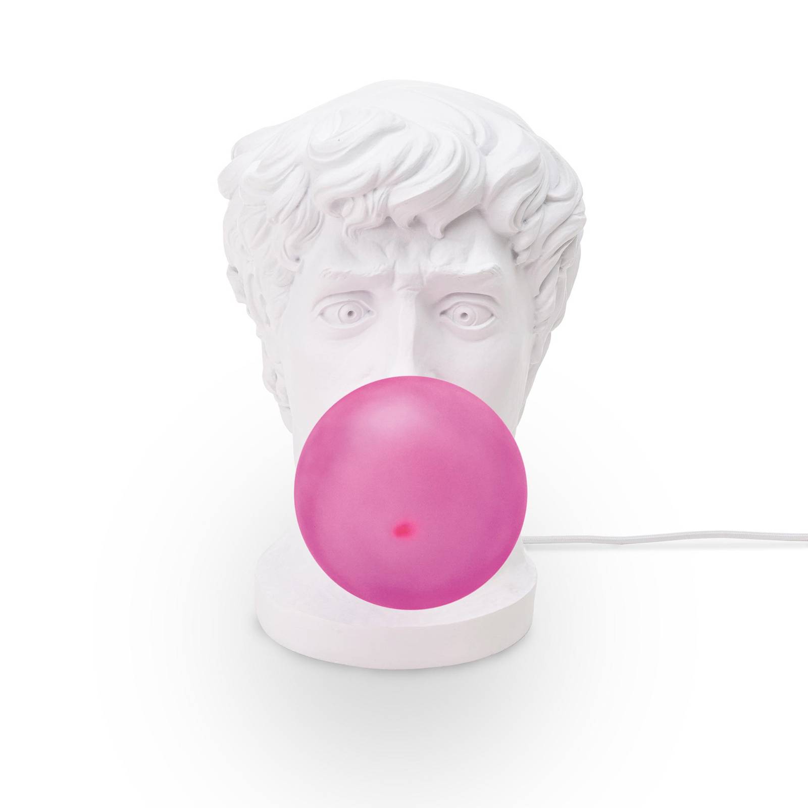 foto del prodotto seletti lampada led da tavolo wonder times, bianco rosa