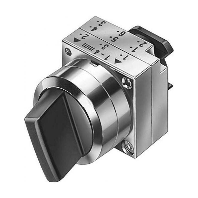 foto del prodotto selettore metallo heavy duty 3 posizioni imp dx bianco 3sb35002ua61 siemens