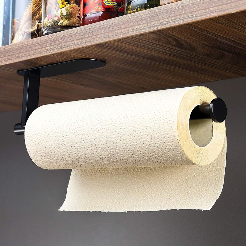 foto del prodotto self adhesive paper towel holder paper towel holder without drilling stainless steel kitchen paper roll holder