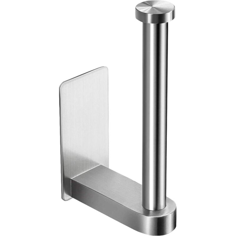 foto del prodotto self adhesive toilet paper holder brushed stainless steel no drilling bathroom toilet paper holder