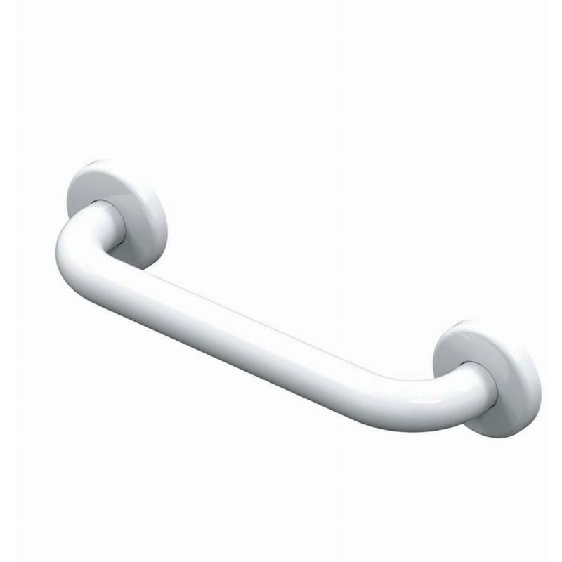 foto del prodotto self confort maniglione in acciaio inox 450 mm akw con rivestimento epossidico bianco 01241wh ls