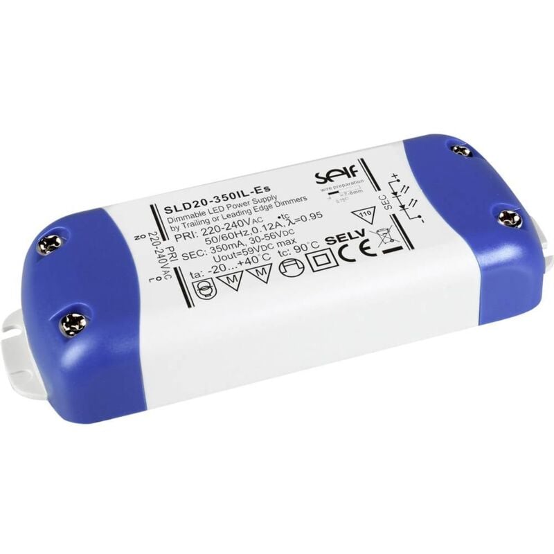 foto del prodotto self electronics sld30 600il es driver per led corrente costante 30 w 600 ma 25 50 v dc dimmerabile, montaggio su sup