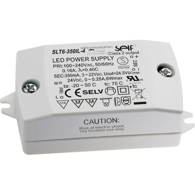 foto del prodotto self electronics slt6 500il 4 driver per led corrente costante 6 w 500 ma 3 12 v dc montaggio su superfici infiammabi