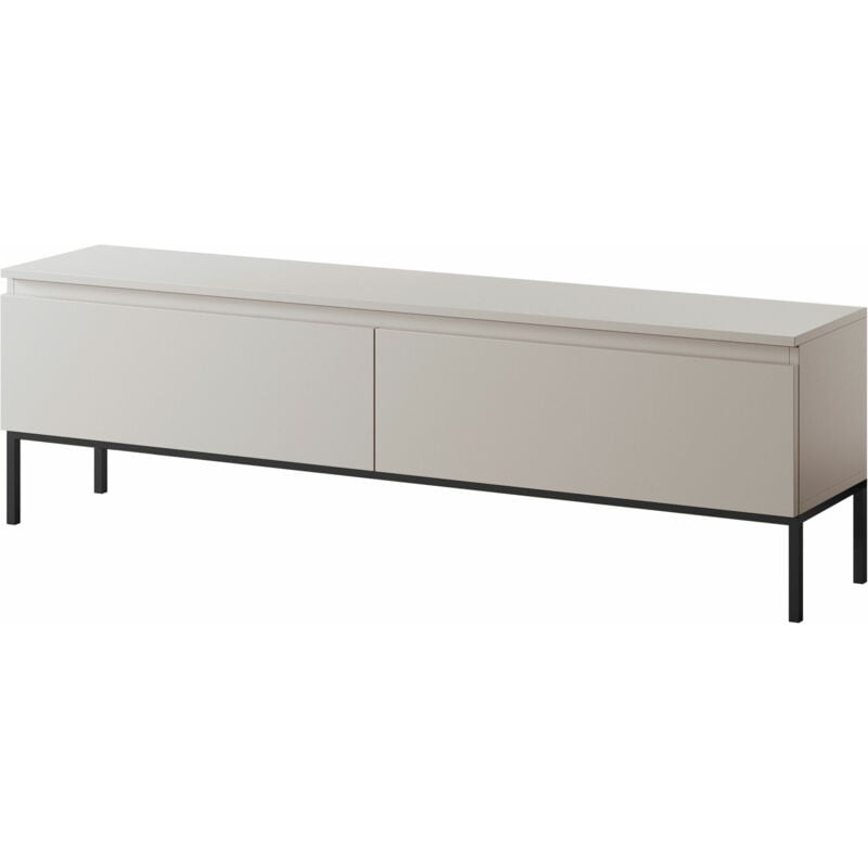 foto del prodotto selsey bemmi mobile tv con piedini neri 150 cm beige
