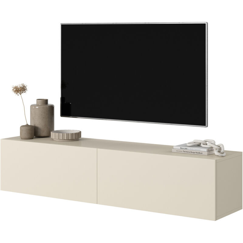 foto del prodotto selsey bisira mobile tv 140 cm taupe grigio beige 