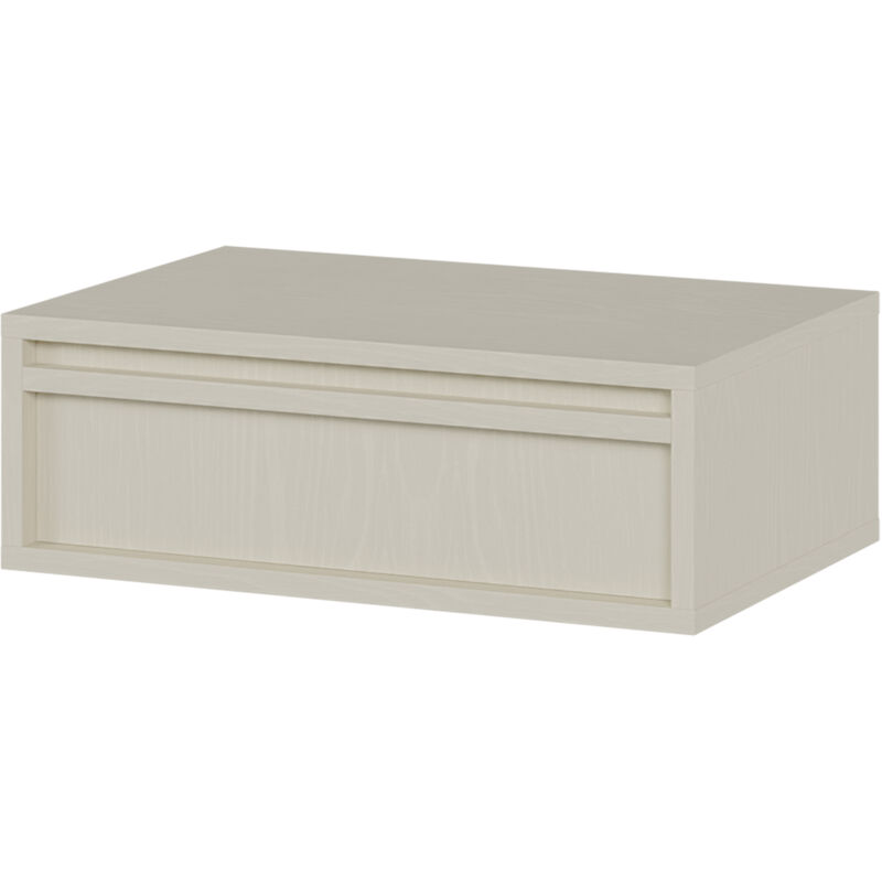 foto del prodotto selsey evo comodino 50 cm con cassetto sospeso crema