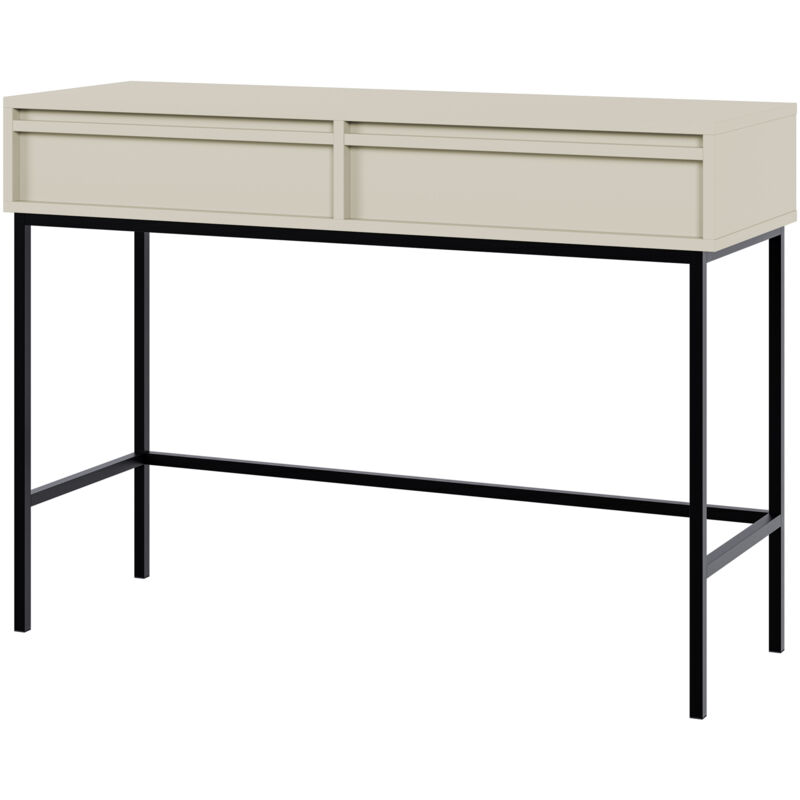 foto del prodotto selsey evo toeletta 110 cm con cassetti e telaio grigio beige
