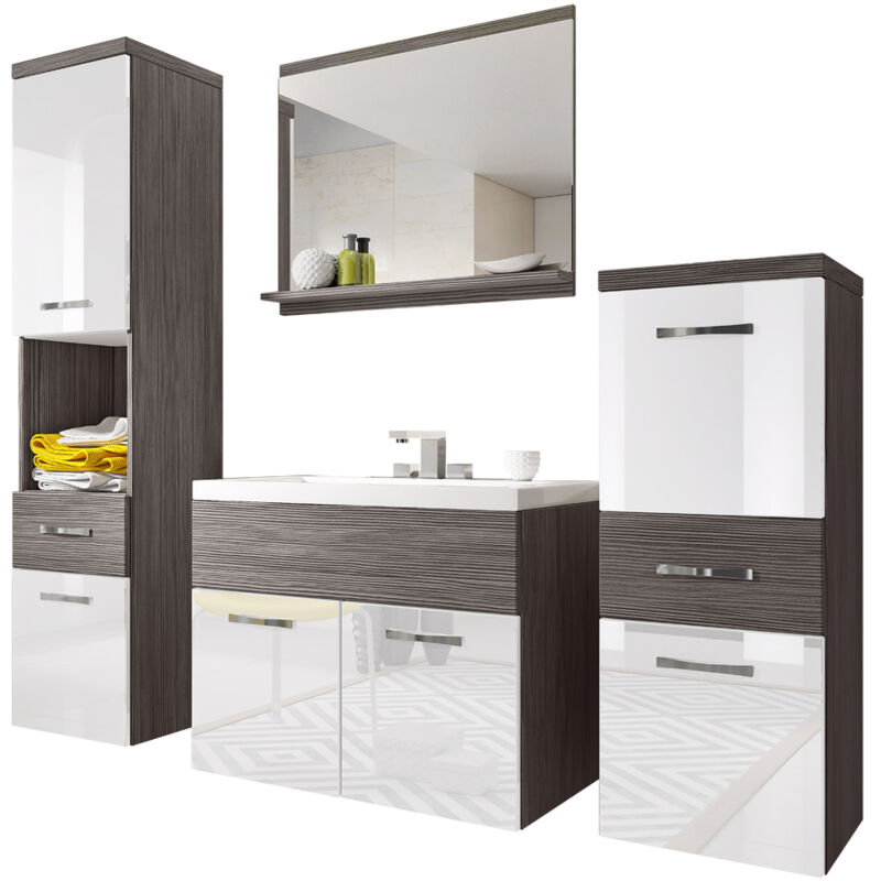 foto del prodotto selsey kinsonin set arredo bagno bodega blanco lucido