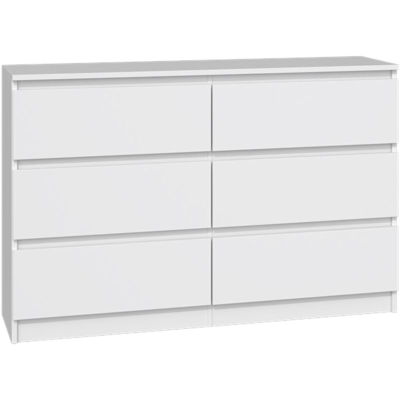 foto del prodotto selsey malwa com con sei cassetti 120 cm bianco