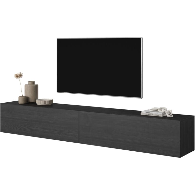foto del prodotto selsey mobile tv bisira 200 cm frassino nero