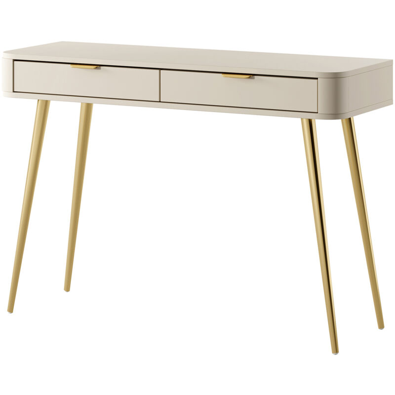 foto del prodotto selsey - oval - toeletta - 112 cm - con cassetti - beige