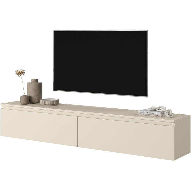 foto del prodotto selsey seney mobile tv 175 cm sospeso taupe grigio beige 