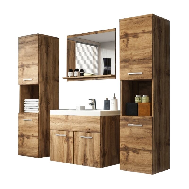 foto del prodotto selsey sillali set arredo bagno grande quercia wotan bianco lucido