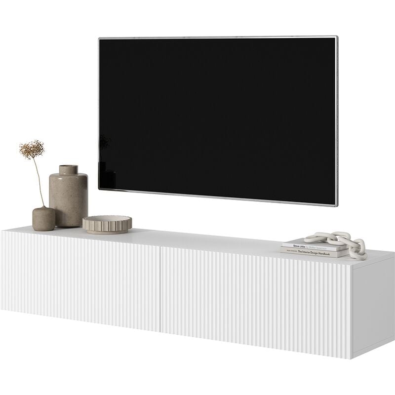 foto del prodotto selsey veldio mobile tv 140 cm con le stecche, bianco