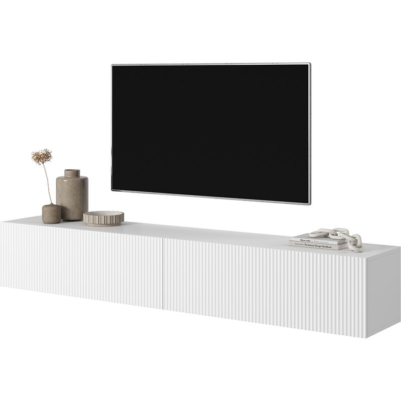 foto del prodotto selsey veldio mobile tv 175 cm con le stecche, bianco