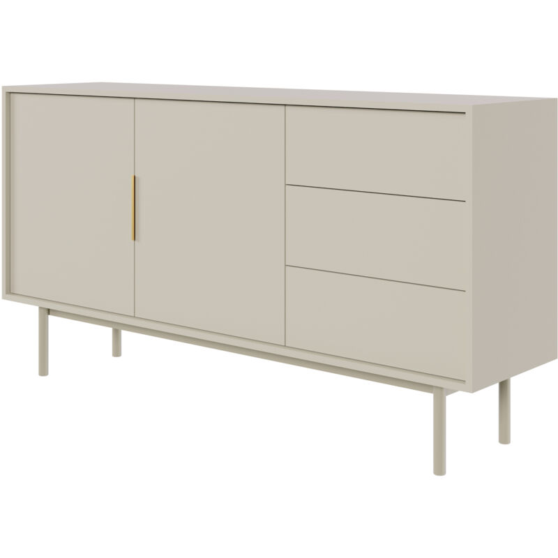 foto del prodotto selsey viviaro credenza a due ante 154 cm e tre cassetti taupe grigio beige 