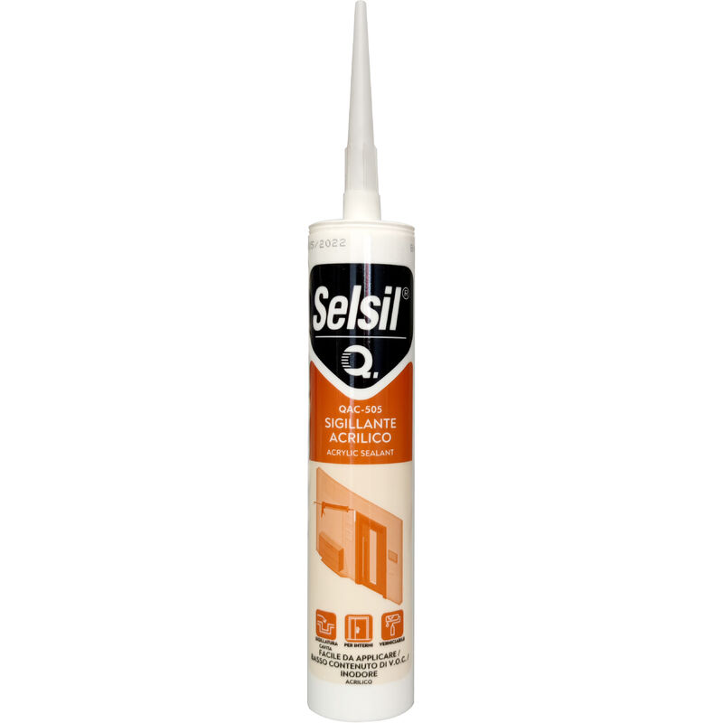 foto del prodotto selsil cartuccia silicone acrilico bianco 310ml
