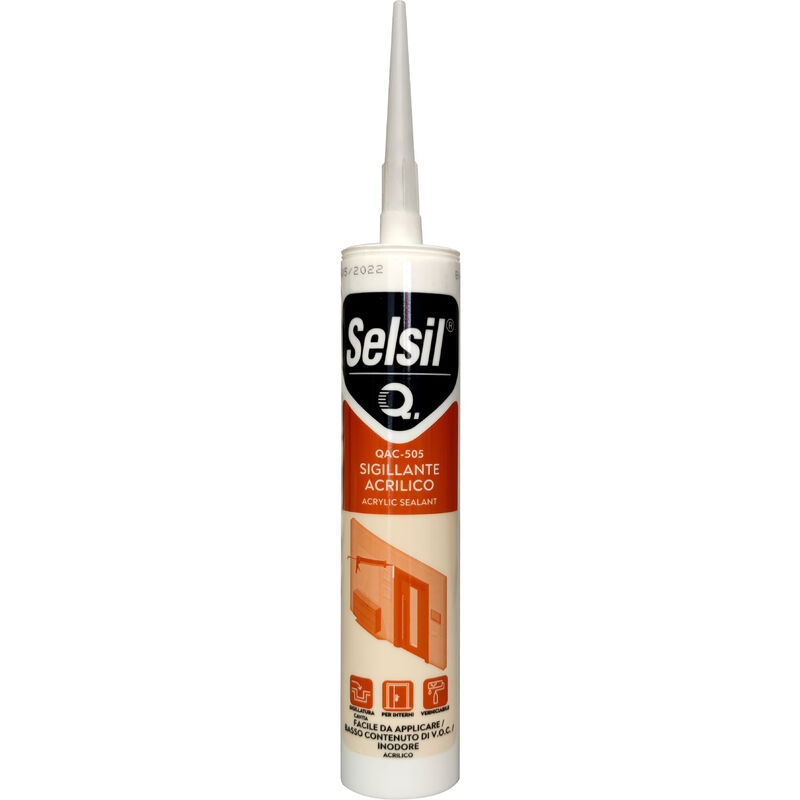 foto del prodotto selsil cartuccia silicone acrilico grigio 310ml