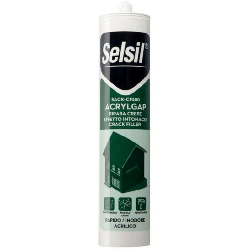 foto del prodotto selsil silicone acrilico effetto intonaco 310 ml 12 pezzi
