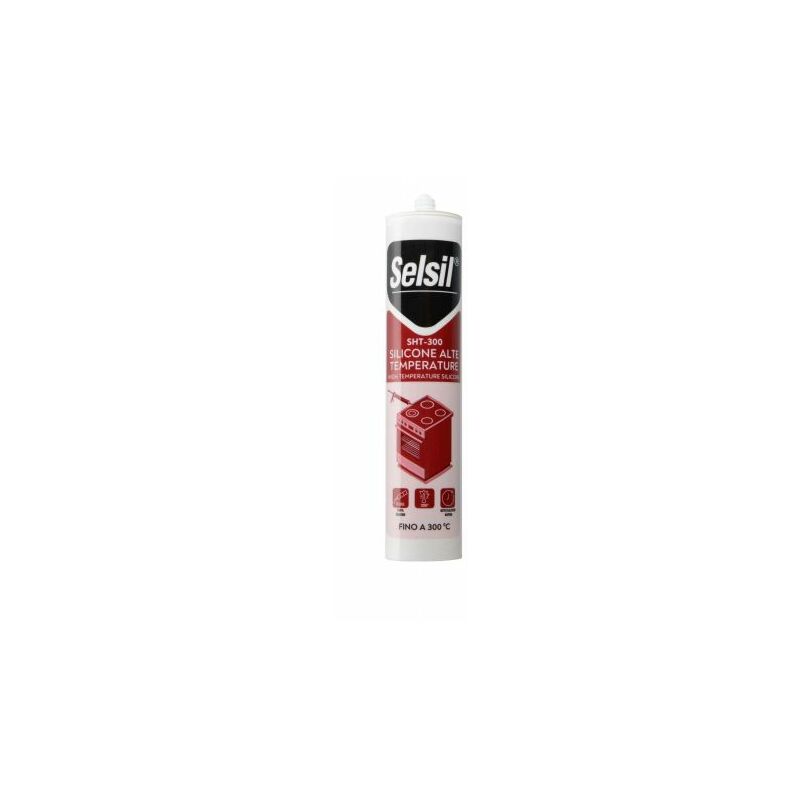 foto del prodotto selsil silicone alte temperature sht 300 nero 310 ml