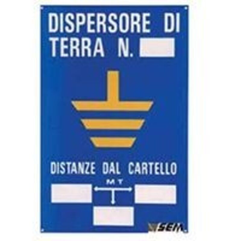 foto del prodotto sem cartello alluminio indicatore per messa a terra cod. 5398 