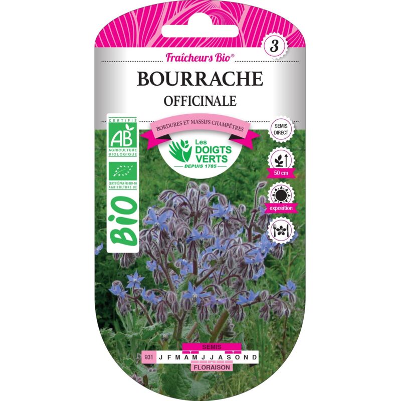 foto del prodotto semi di borragine officinale bio le dita verdi