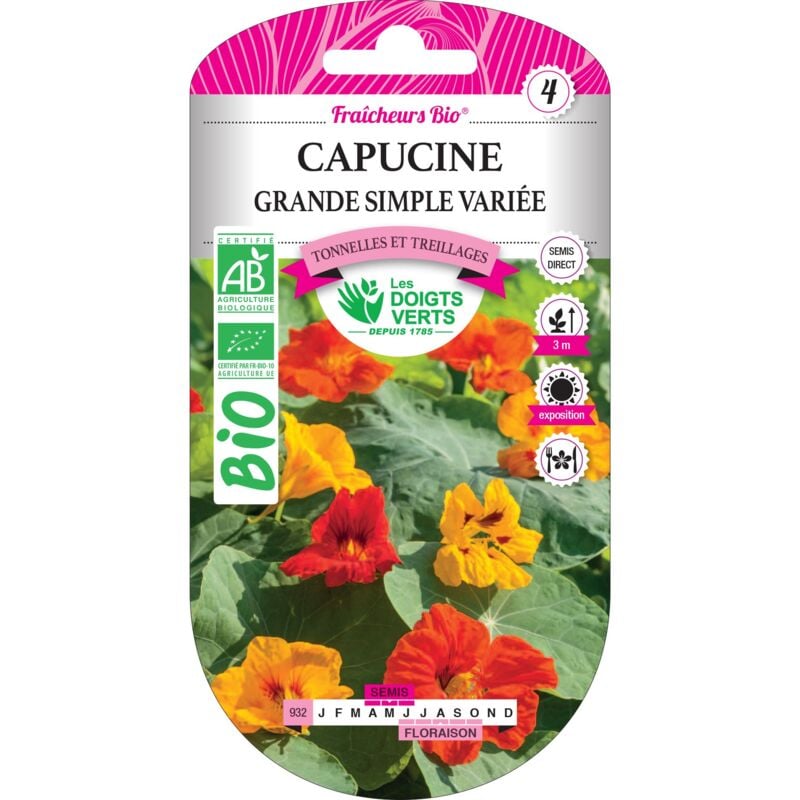 foto del prodotto semi di capucina grande varietà bio le dita verdi