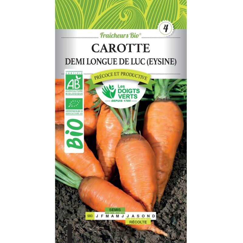 foto del prodotto semi di carota mezza lunga eysines bio le dita verdi
