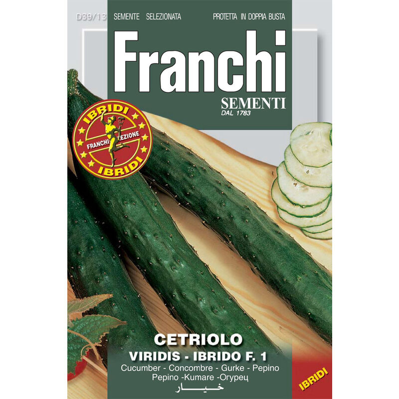foto del prodotto semi di cetriolo viridis ibrido f1 franchi sementi