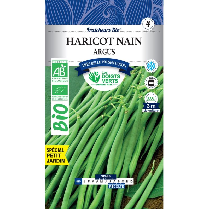 foto del prodotto semi di fagiolo nano argus bio le mani verdi100g