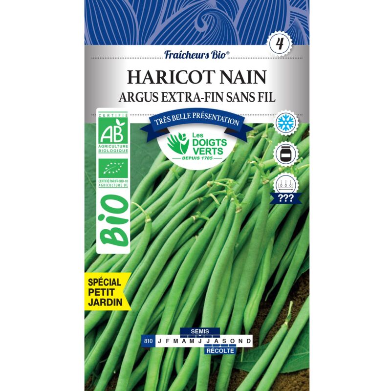 foto del prodotto semi di fagiolo nano argus bio le mani verdi30g