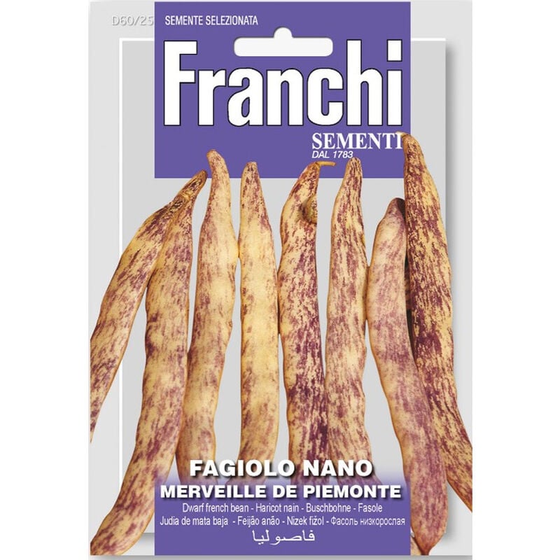 foto del prodotto semi di fagiolo nano merveille de piemonte 250gr franchi sementi